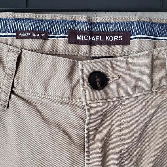 MICHAEL KORS MENS Parker Slim-Fit Stretch-Twill Pants 30/32 - Picture 2 of 9